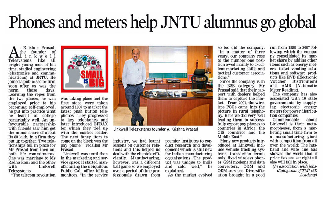 Phones and meters help JNTU alumnus go global..